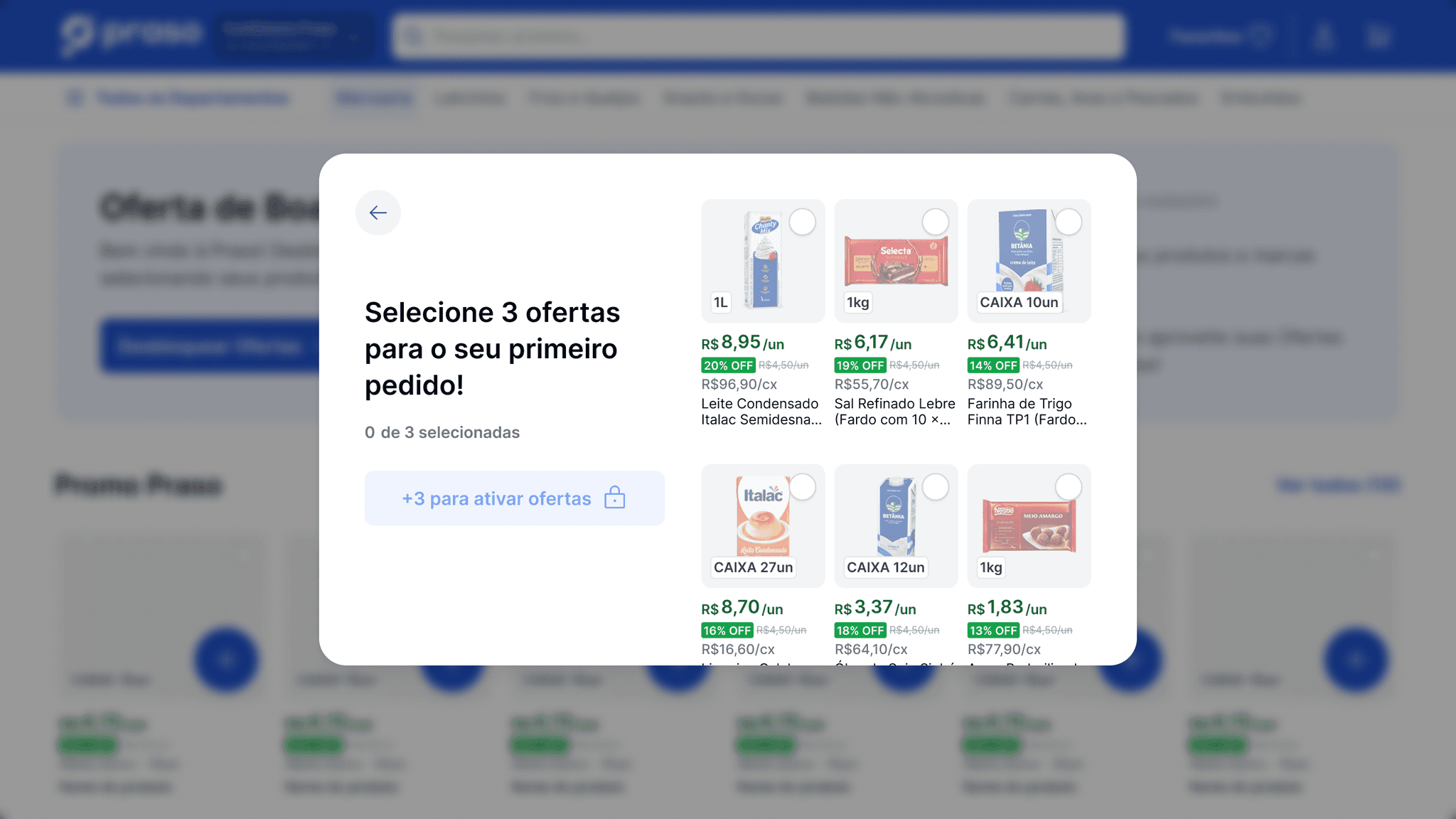 Welcome offer modal on desktop