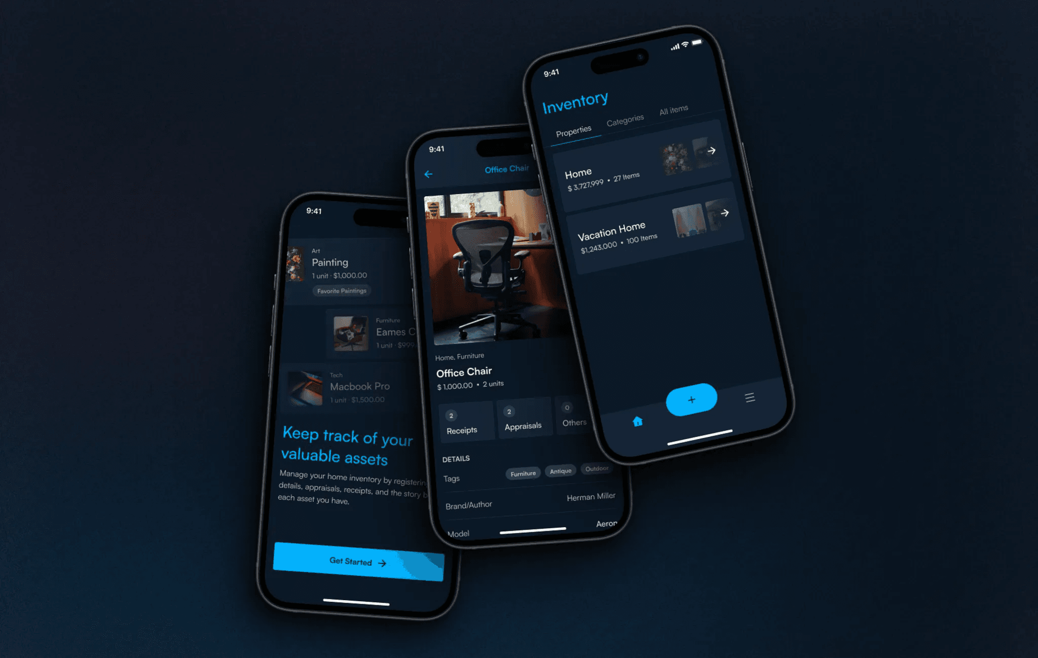 Inventory app mockup