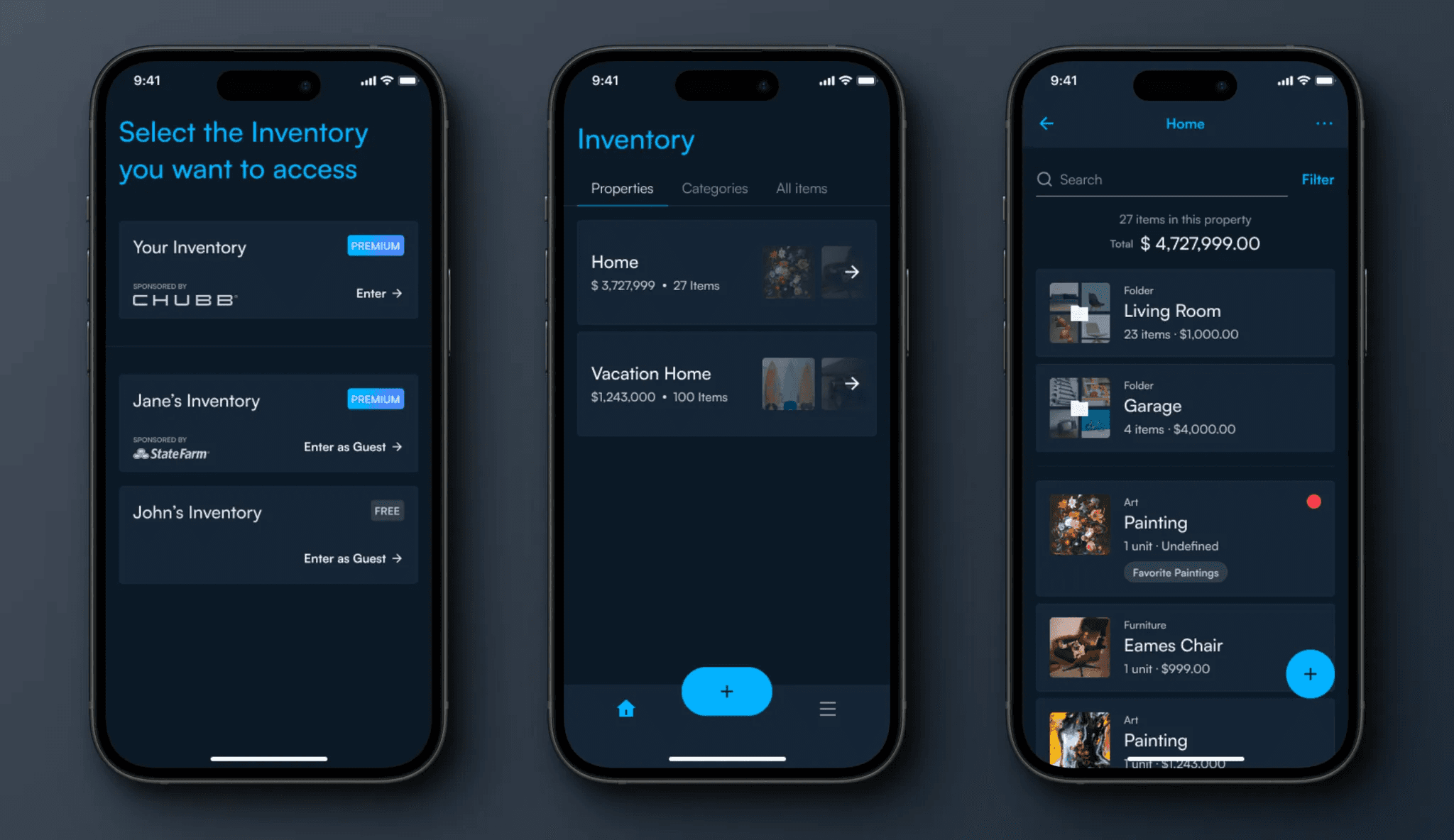 Inventory app interface