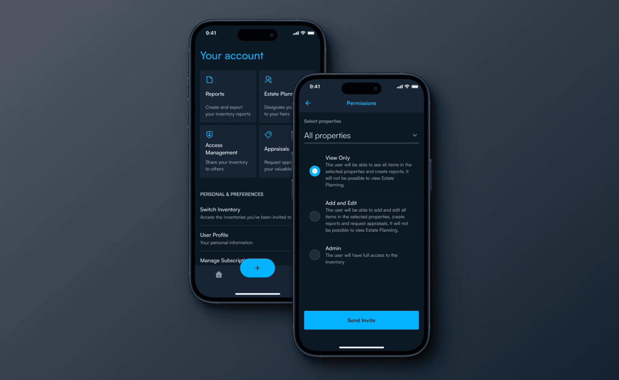 Inventory app interface